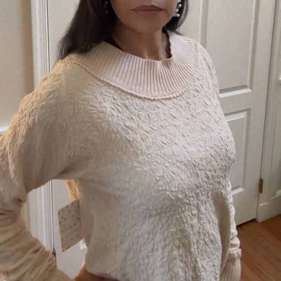 Free People NWT rose Tunic Sweater size M - Picture 6 of 11
